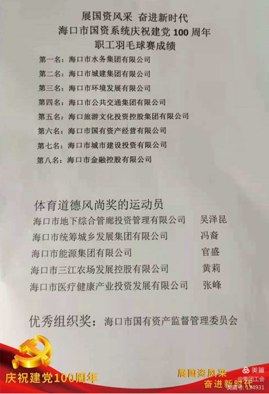 環(huán)發(fā)公司參加市國資系統(tǒng)慶祝建黨100周年羽毛球比賽(圖3)